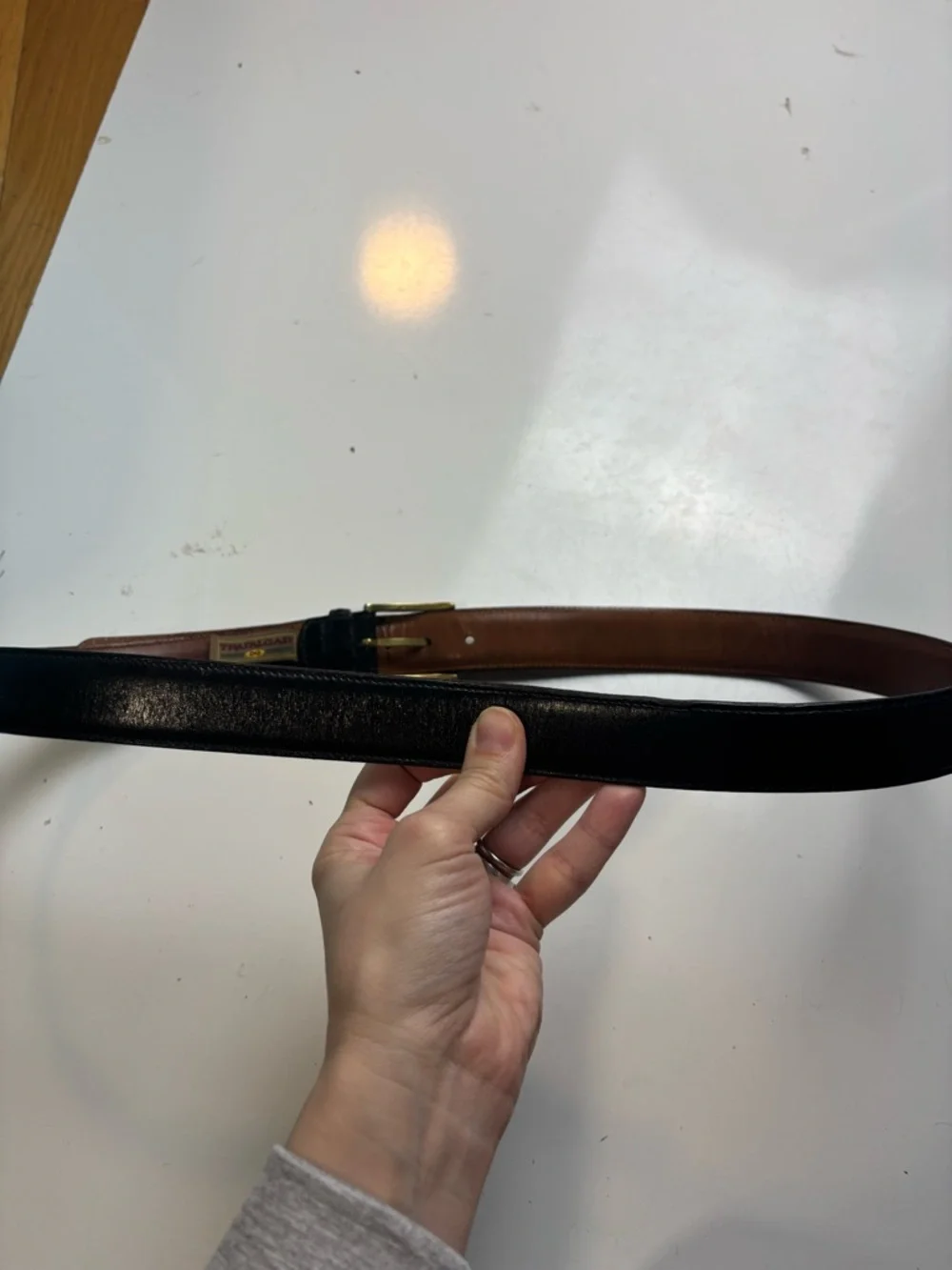 Trafalgar Cortina brown leather belt sz‎ 36